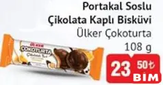 ÜLKER ÇOKOTURTA PORTAKAL SOSLU ÇİKOLATA KAPLI BİSKÜVİ 108 G